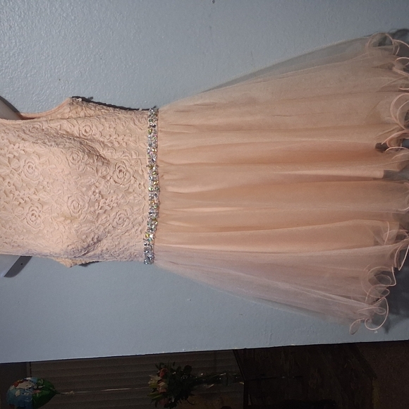 Dancing Queen Pink Chemise with Frilled Neckline - Picture 3 of 7